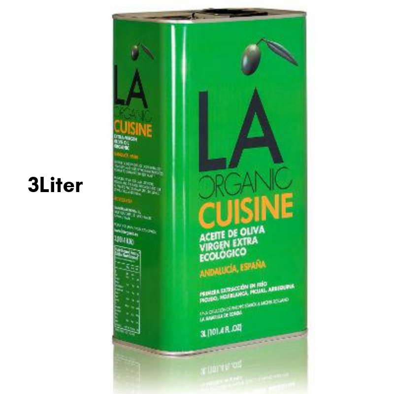 LA Organic Cuisine Extra Virgin Olive oil 3 Liter.